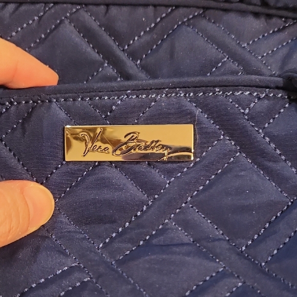 Vera Bradley Blue Medium Bowler Bag - Picture 2 of 8